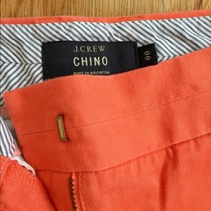 J.Crew Chino Shorts 00 orange